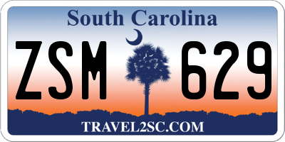 SC license plate ZSM629
