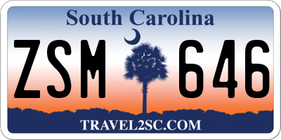 SC license plate ZSM646