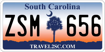 SC license plate ZSM656