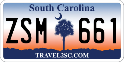 SC license plate ZSM661