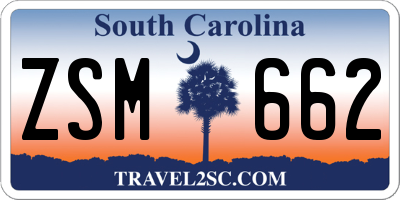 SC license plate ZSM662