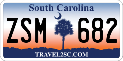 SC license plate ZSM682