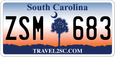 SC license plate ZSM683