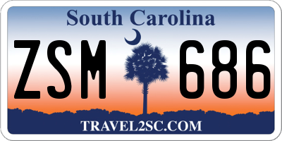 SC license plate ZSM686