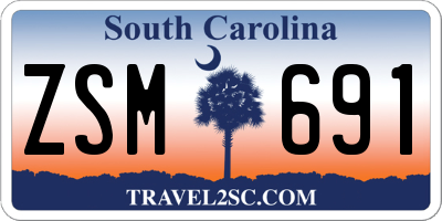 SC license plate ZSM691