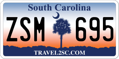 SC license plate ZSM695