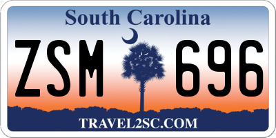 SC license plate ZSM696