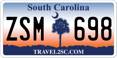 SC license plate ZSM698