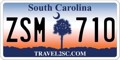 SC license plate ZSM710