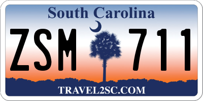 SC license plate ZSM711