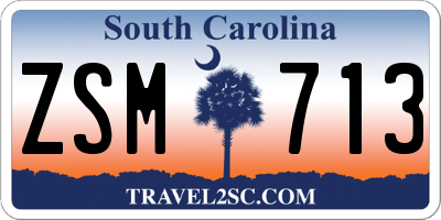 SC license plate ZSM713