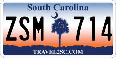 SC license plate ZSM714