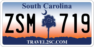 SC license plate ZSM719