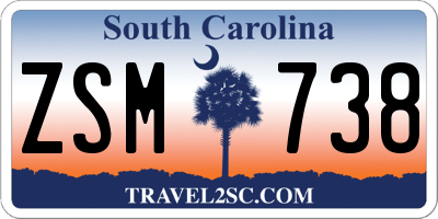 SC license plate ZSM738