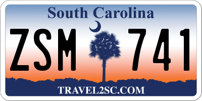 SC license plate ZSM741