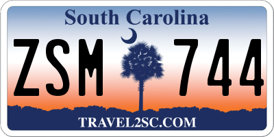 SC license plate ZSM744