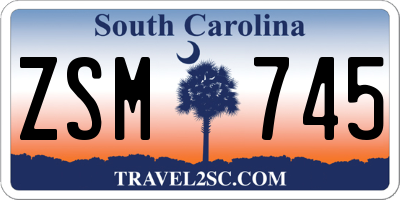 SC license plate ZSM745