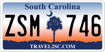 SC license plate ZSM746