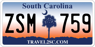 SC license plate ZSM759