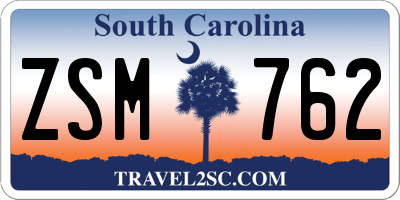 SC license plate ZSM762