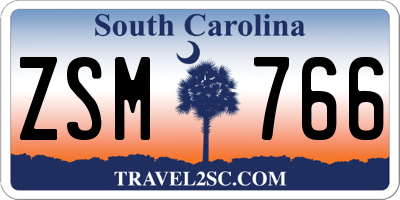 SC license plate ZSM766