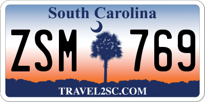 SC license plate ZSM769