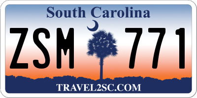 SC license plate ZSM771