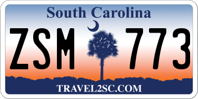 SC license plate ZSM773
