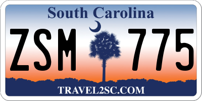 SC license plate ZSM775