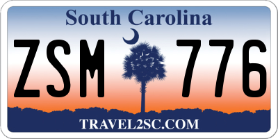 SC license plate ZSM776