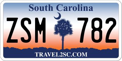 SC license plate ZSM782