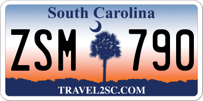 SC license plate ZSM790