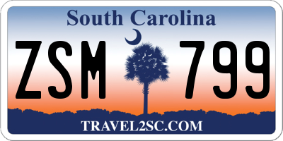 SC license plate ZSM799