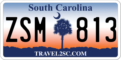 SC license plate ZSM813