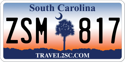 SC license plate ZSM817