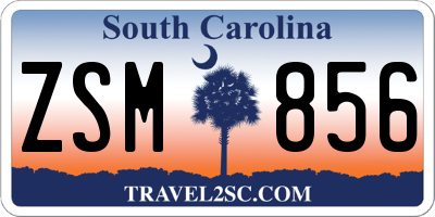 SC license plate ZSM856