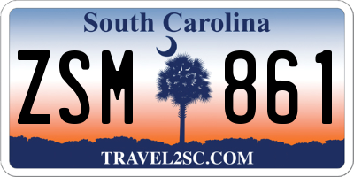 SC license plate ZSM861