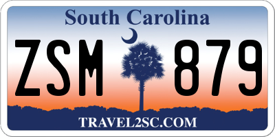 SC license plate ZSM879