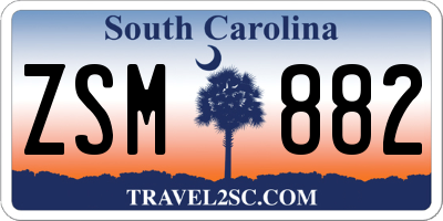 SC license plate ZSM882
