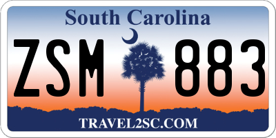SC license plate ZSM883