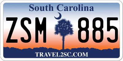 SC license plate ZSM885