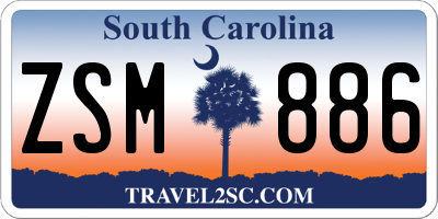 SC license plate ZSM886