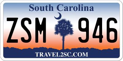 SC license plate ZSM946