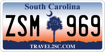 SC license plate ZSM969