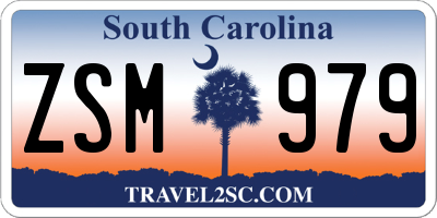 SC license plate ZSM979