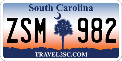 SC license plate ZSM982