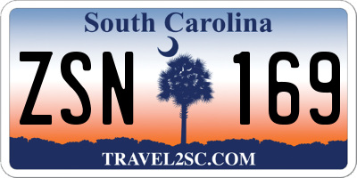 SC license plate ZSN169