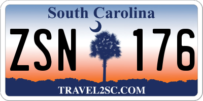 SC license plate ZSN176