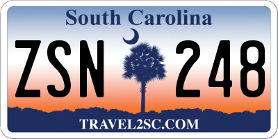 SC license plate ZSN248