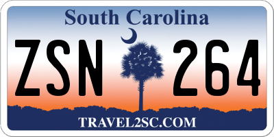 SC license plate ZSN264